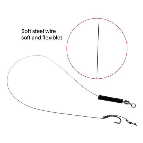 18Pcs 12lb Fishing Hair Rigs Assorted Hand Tied Carp Fishing Barbless Hooks L5K4 - Picture 6 of 8
