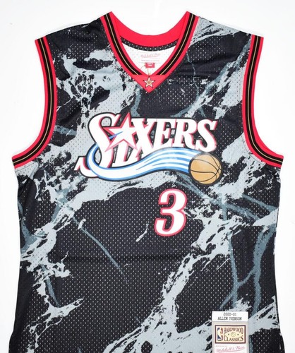 Allen Iverson Signed 76ers Marble Mitchell & Ness HWC Swingman Jersey- Beckett W - Picture 10 of 11