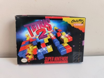 Tetris 2 (Super Nintendo SNES) Box And Cartridge With Manual Fair Condition