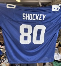 NY Giants Former Star TE Jeremy Shockey Blue Reebok Mesh Jersey Size Men XXL #80 NY Giants Former Star TE Jeremy Shockey Blue Reebok Mesh Jersey Size Men XXL #80