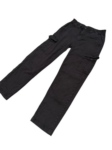 American Eagle Women's Stretch Straight Leg Cargo Pants Size 6, Black/Gray - Picture 2 of 7