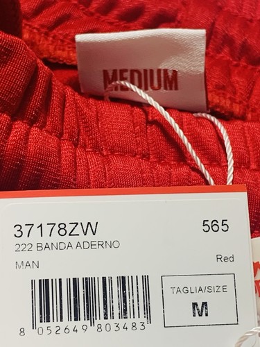 Pantalones deportivos Kappa 222 Banda Aderno rojo/negro/blanco talla M 37178ZW $80 NUEVOS CON ETIQUETAS - Imagen 7 de 8