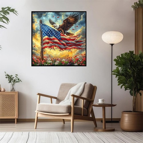American Flag Diamond Art Kits for Adults- 4 of July 5D Diamond Painting, Indepe - Picture 6 of 7