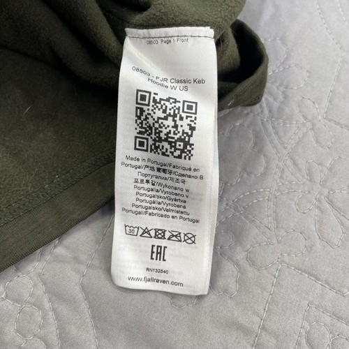 Fjallraven FJR Classic Keb Hoodie Womens Small Green Full Zip Wool Blend Outdoor - Picture 5 of 10