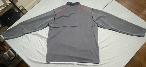 NFL New England Patriots Mens Size L Pull Over Jacket 1/4 Zip Antigua - Picture 7 of 8