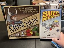 Munchkin Deluxe + Super Munchkin COMPLETE Steve Jackson Games