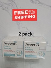 2 Aveeno Calm  Restore Redness Relief Moisturizing Cream 1.7 OZ Sensitive Skin