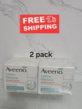 2  Aveeno Calm + Restore Redness Relief Moisturizing Cream 1.7 OZ Sensitive Skin