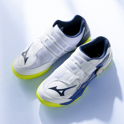 Mizuno Wave Medal Wrap Boa Table Tennis White Blue 81GA267201