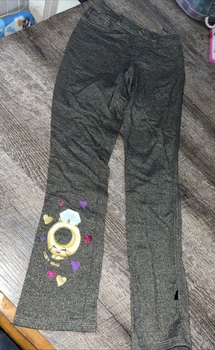 Shopkins girls size 6/6x Roxy ran legging pants Black Gold Guc - Picture 1 of 7