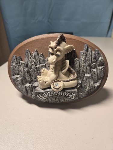 Placa de pared colgante o exhibición de arte precioso dragón Krystonia 1989 #8004 🧌 con caja - Imagen 2 de 5