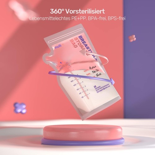 Muttermilchbeutel 250ml BPA-frei Muttermilch Aufbewahrung 120 Stück Nuliie - Bild 10 von 13