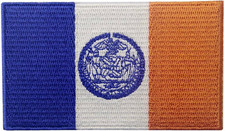 New York City Flag Patch Embroidered Applique Iron on Sew on Emblem