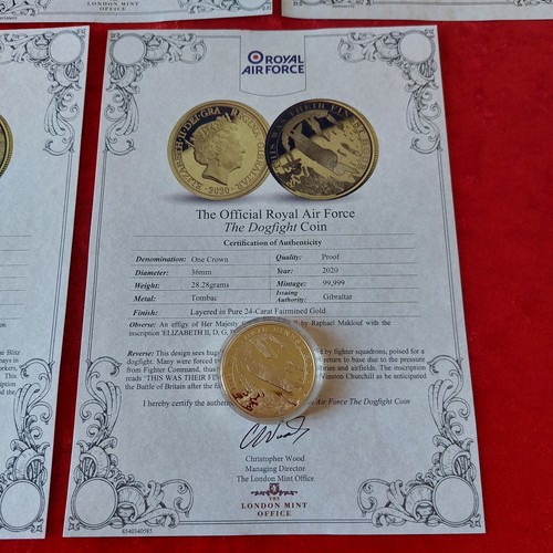 2020 RAF This Was Their Finest Hour Gibraltar GOLD PLATED Proof Crown Coin Set - Bild 6 von 8