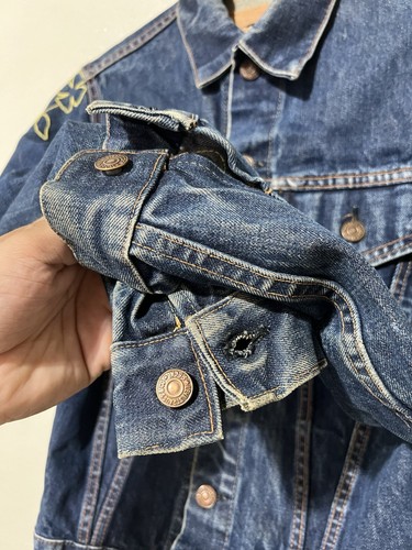 Vintage Levi's Big E 70805 0217 Denim Trucker Jacke Typ 3 Kettenstich Stickerei - Bild 5 von 8