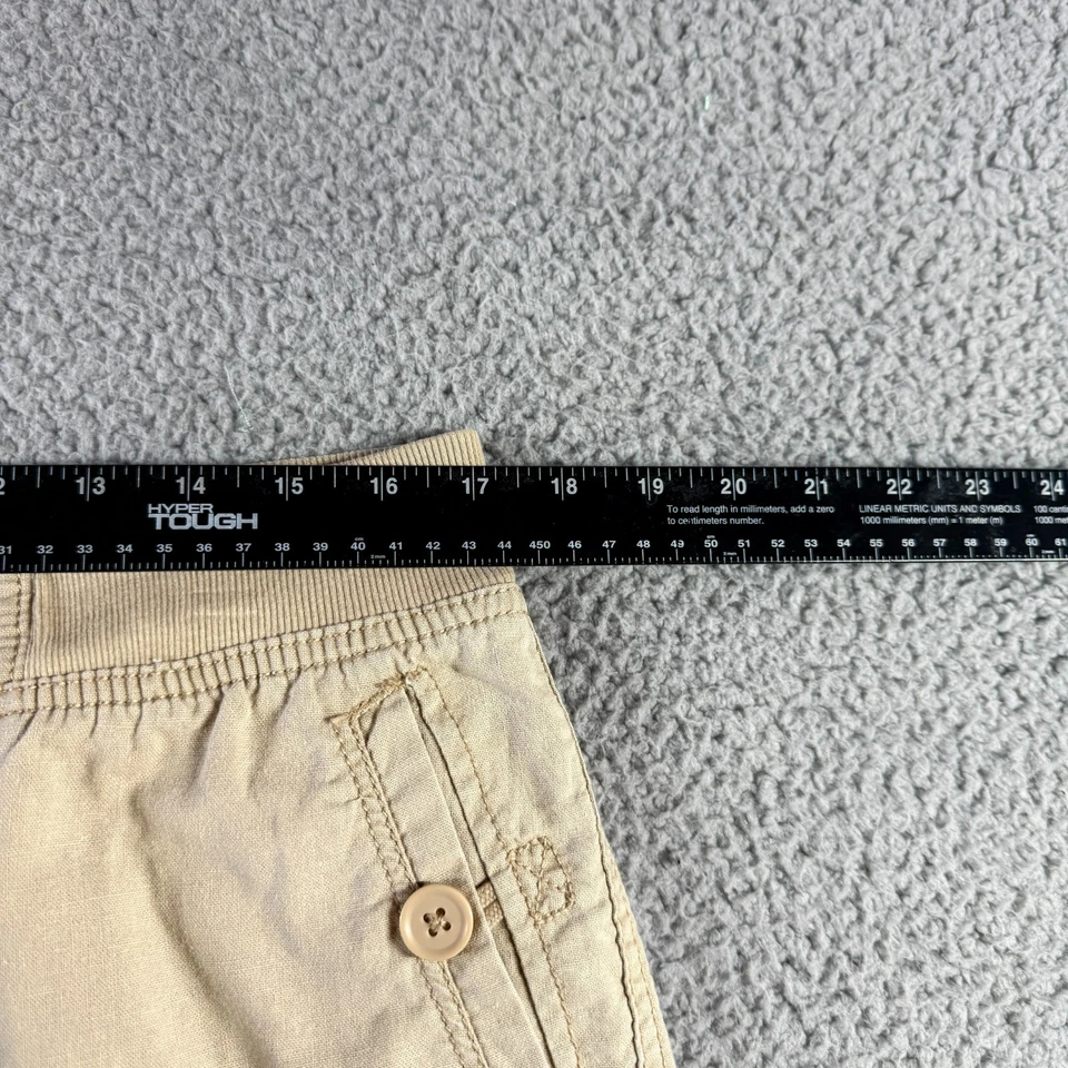 Pantalones Cortos de Carga Gorpcore Utility Cargo Faded Glory Beige para Mujer Talla 12 Mezcla de Lino Foto 3 de 4
