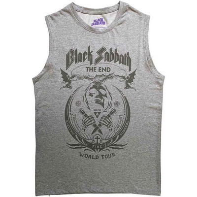Black Sabbath Tank Top The End Mushroom Cloud Schädel Ozzy Osbourne