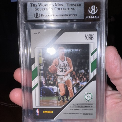 2018-19 Panini Prizm Larry Bird Sensational Swatches Game Worn Patch Celtics - Picture 5 of 5