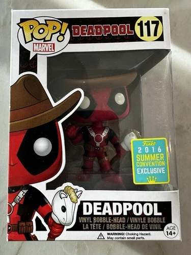 Funko Pop! Marvel Deadpool Cowboy #117 Figure 2016 Summer Convention Exclusive