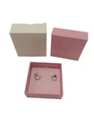 Swarovski Silver Tone Clear Crystal Small Hoop Earrings With Pink Gift Box