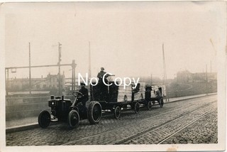 Photo Tractor with Double Trailer Timber Transport around 1925 X237