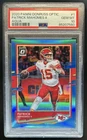 2020 Panini Donruss Optic Patrick Mahomes II Aqua Prizm #/299 Chiefs PSA 10