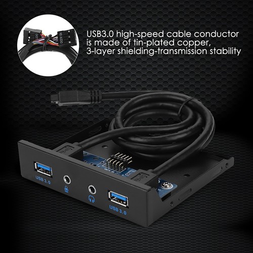 USB3.0 Floppy Front Panel 3.5in 2 USB3.0 Interfaces With Mic NEW - Bild 6 von 9