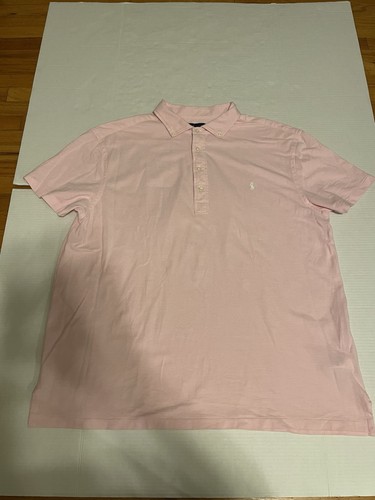 Ralph Lauren Poloshirt Herren 2XB Strick Oxford Rosa Weiß Pony Farbe Baumwolle Big - Bild 2 von 6