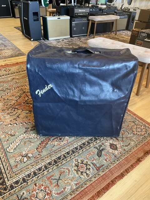 Boutique Fender Super Reverb Amp Cover Blue Vinyl / White Stitching