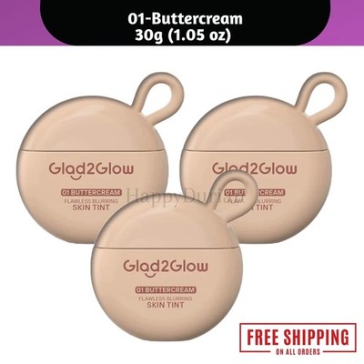 Glad2Glow Skin Tint 01 Buttercream 30g   Flawless Blurring Skin Tint Makeup