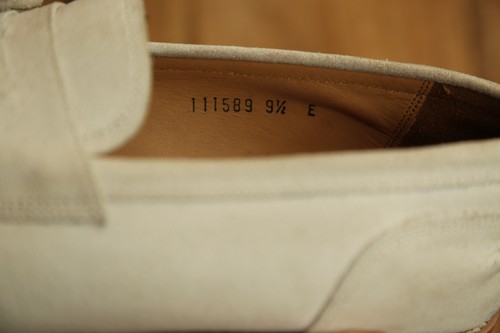 Grenson White Ivory Suede Leather Tasselled Shoes Loafers Mens UK 9.5 E US 10.5 - Picture 6 of 11