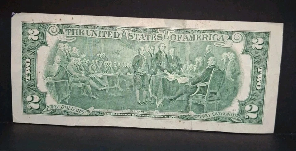 1993 August 5 Birthday  Anniversary Note Fancy Serial Number $2 Two Dollar  Bill - Image 3 of 3