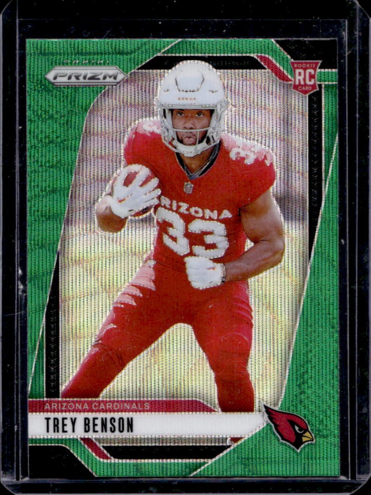 2024 Prizm Trey Benson RC Green Wave Rookie #392 Cardinals