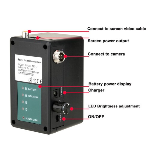 Cámara de alcantarillado 9" 512HZ localizador autonivelante tubería inspección cámara monitor DVR - Imagen 5 de 21