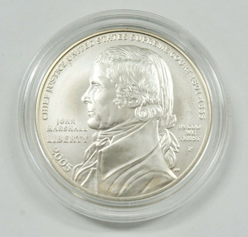 2005-P UNC Capsule Commemorative Chief Justice John Marshall Silver Dollar
