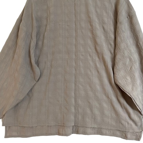 Decjuba Top Size L Brown Textured Long Sleeve Round Neck Stretch - Picture 3 of 11