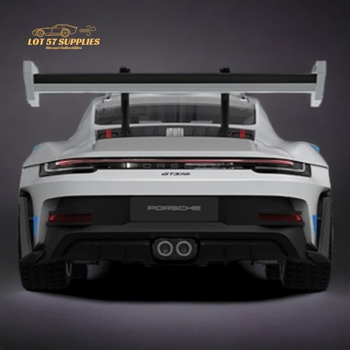TPC Porsche 911 992 GT3 RS White With Blue Wheels Ordinary Version 1:64 - Picture 3 of 4