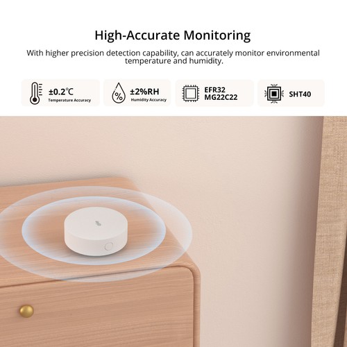 SONOFF Zigbee Temperature Humidity Sensor, with Comfort Alarm, Smart Hygrometer - Picture 4 of 14
