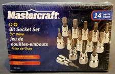 Mastercraft Bit Socket Set 3/8" Drive 14 pcs 058-7330-6 New Sealed