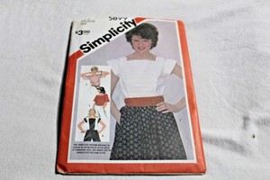 Simplicity-Pattern-5899-Womens-Top-Size-N-10-12-14-Pullover-Loose-Sewing