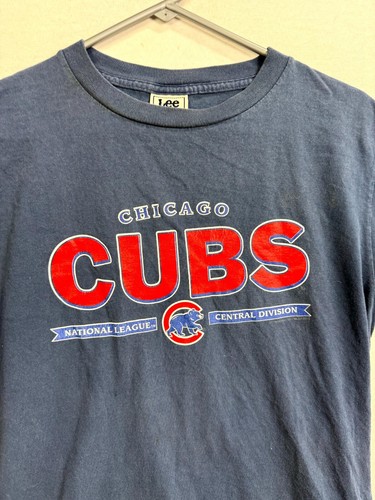 Vintage Lee Sport T-Shirt Men's Blue Chicago Cubs Graphic Short Sleeve Pullover - Picture 3 of 7