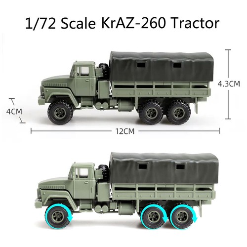 1/72 Russian KrAZ-260 Truck Military Toy Car Assemble Model Building Kit DIY - Picture 3 of 7