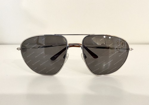 Balenciaga Logo Allover Sonnenbrille BB0013S Silber - Bild 2 von 6
