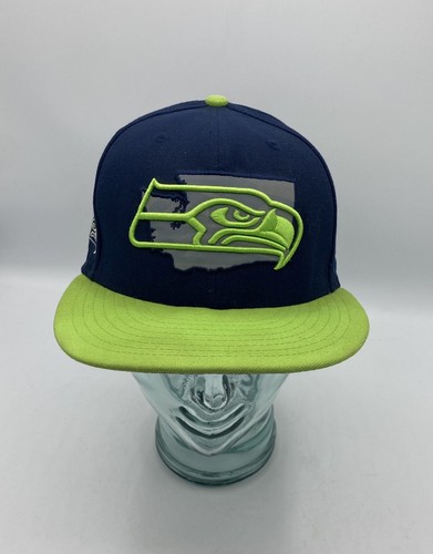 Sombrero ajustado Seattle Seahawks NUEVA ERA 59FIFTY NFL talla 7-3/8 logotipo del estado de Washington - Imagen 1 de 7