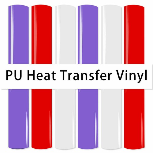 6Pcs 20x30cm Bundle PU Heat Transfer Vinyl Iron on Clothes Film Decor for Cut - Picture 23 of 26