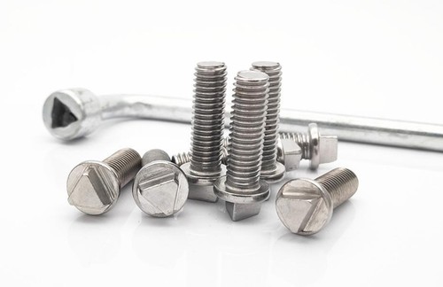 NEU 10 Stück M10 304 Diebstahlsicherung Schrauben Dreieckskopfschrauben +1 Stück M10 Schraubenschlüssel - Bild 1 von 5