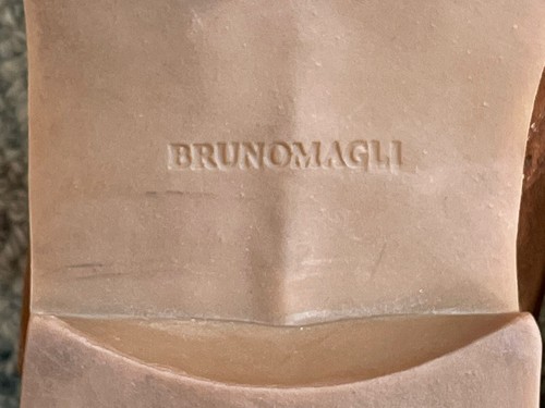 Bruno Magli Shoes Mens 10 Brown Dress Suede Leather Lace Up Oxford Wingtip EUC! - Picture 15 of 16