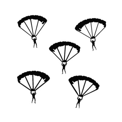 Fallschirm Armee Soldat RAF Vinyl Aufkleber Sticker für Haus, Wand, Bar, Schlafzimmer