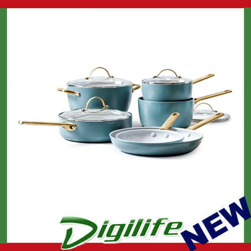 GreenPan Padova Healthy Ceramic Nonstick 10pc Cookware pots & pans Set - Picture 1 of 5