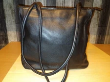Vintage Etienne Aigner Handbag Black Leather  Crossbody Shoulder Bag 